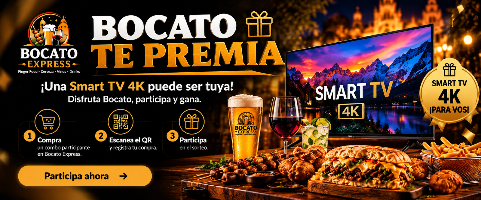 BOCATO TE PREMIA - Smart TV 4K
