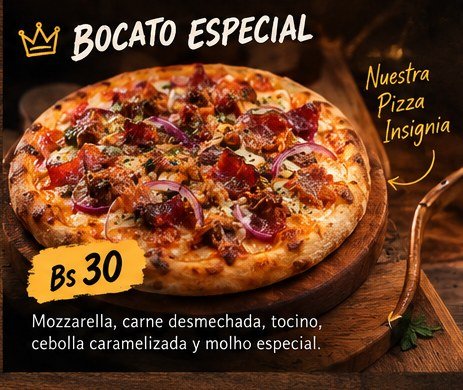 Pizza Bocato Especial individual en Cochabamba