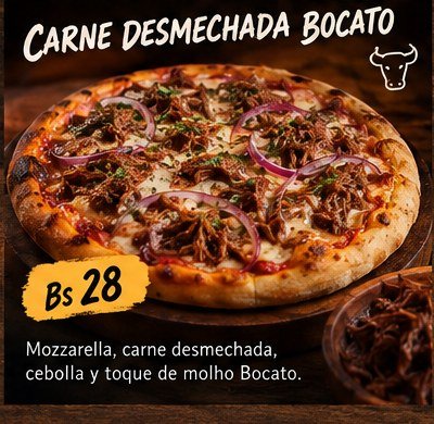 Pizza Carne Desmechada Bocato individual